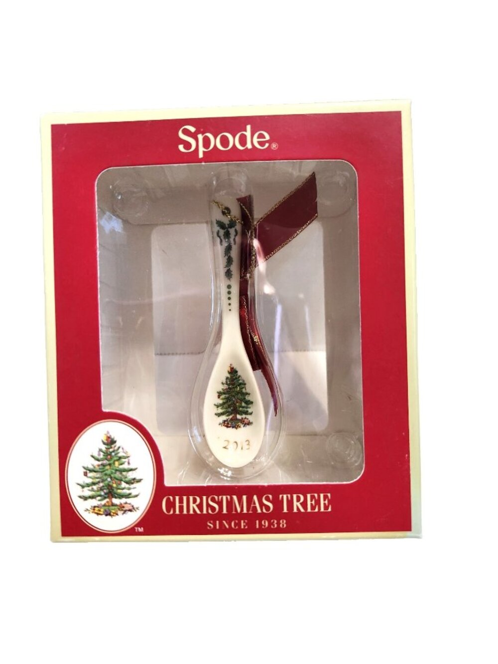 Spode Christmas Tree 2013 Porcelain Spoon Ornament Boxed Holiday Collectible